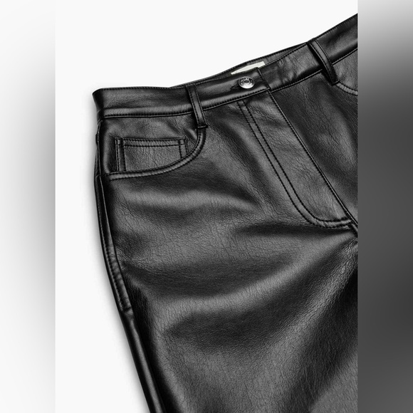 Aritzia Wilfred Melina High-waisted Vegan Leather pants size 14 - Picture 15 of 16